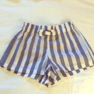 Blue and white stripe shorts